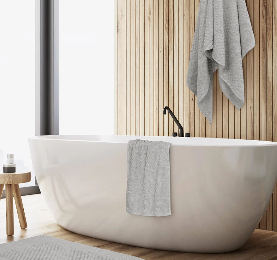 Portland 550GSM 5 Piece Towel Set Silver 5 Portland 550GSM 5 Piece Towel Set Silver - Image 3