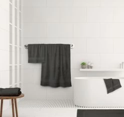 St Regis 600GSM Bath Towel Range Charcoal -Home Furnishings algodon stregischarcoallifestyle bce18fd7 f962 4402 9eee 6bf04b2751e6