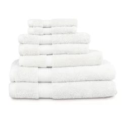 St Regis 7 Piece 600GSM Cotton Towel Set White