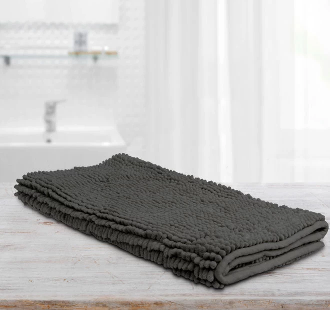 Toggle 1600GSM Microfibre Non-Slip Bath Mat Range Charcoal 5 Toggle 1600GSM Microfibre Non-Slip Bath Mat Range Charcoal - Image 3