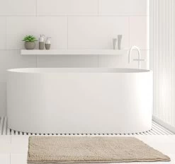 Toggle 1600GSM Microfibre Non-Slip Bath Mat Range Stone