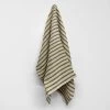 Heirloom Stripe Tea Towel Khaki -Home Furnishings aura heirloomstripekhakiteatwl