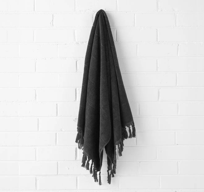 Paros 580GSM Cotton Bath Towel Range Black 9 Paros 580GSM Cotton Bath Towel Range Black - Image 7