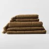 Paros 580GSM Cotton Bath Towel Range Caramel -Home Furnishings aura paroscarameltowelstack
