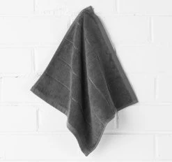 Paros 580GSM Cotton Bath Towel Range Charcoal -Home Furnishings aura paroscharcoalfw