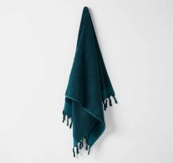 Paros Rib 580GSM Cotton Bath Towel Range Indian Teal -Home Furnishings aura parosribindiantealbathtwl