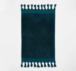 Paros Rib 580GSM Cotton Bath Towel Range Indian Teal -Home Furnishings aura parosribindiantealhandtwl2