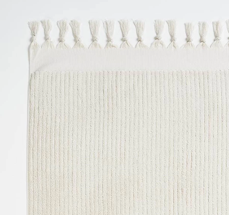 Paros Rib 580GSM Cotton Bath Towel Range Sand 4 Paros Rib 580GSM Cotton Bath Towel Range Sand - Image 2