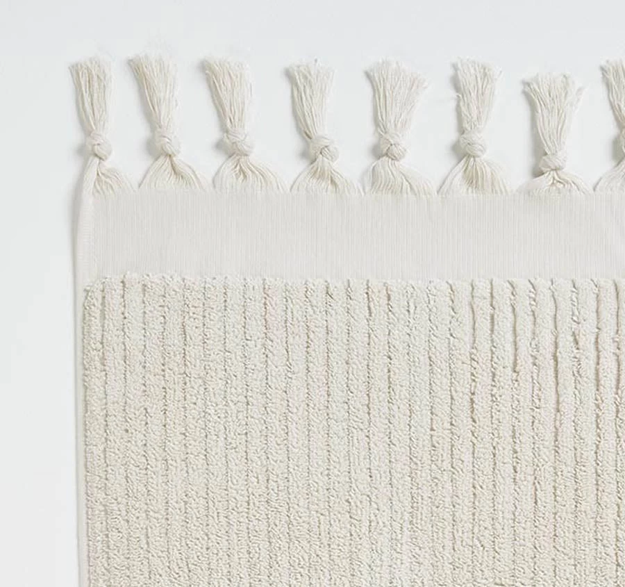 Paros Rib 580GSM Cotton Bath Towel Range Sand 8 Paros Rib 580GSM Cotton Bath Towel Range Sand - Image 6