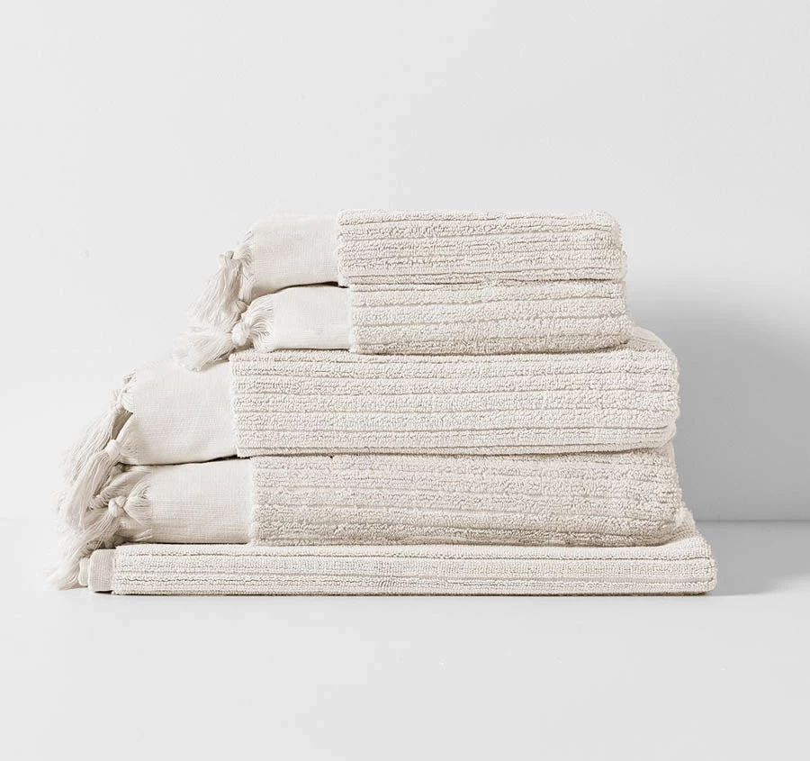Paros Rib 580GSM Cotton Bath Towel Range Sand 3 Paros Rib 580GSM Cotton Bath Towel Range Sand