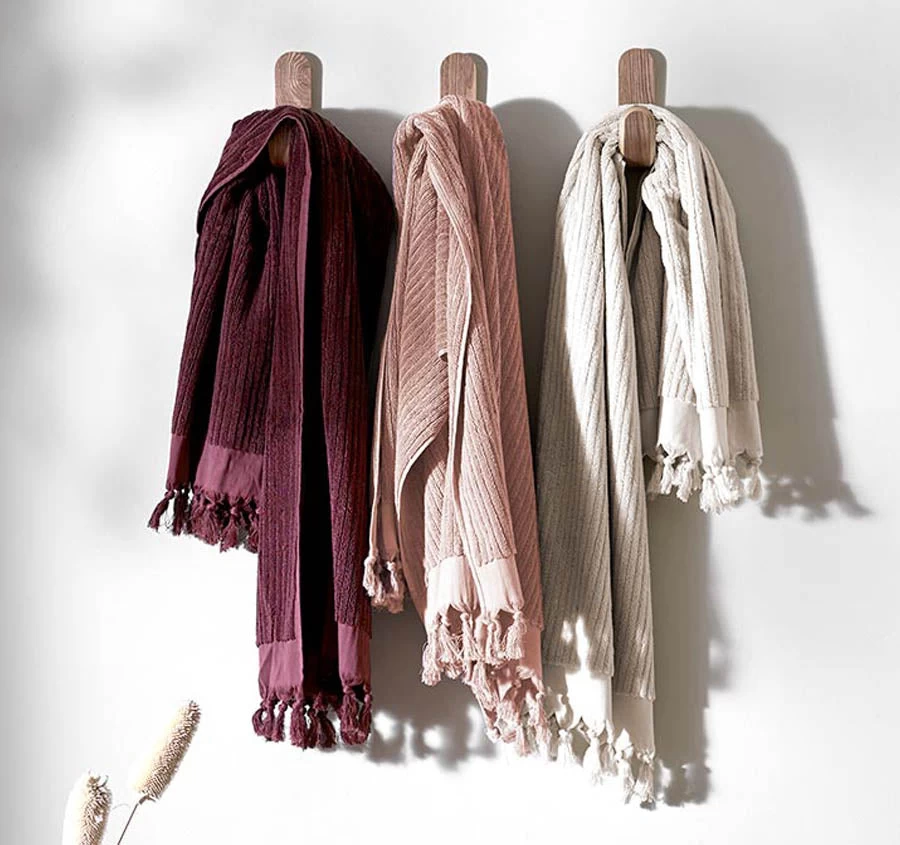 Paros Rib 580GSM Cotton Bath Towel Range Sand 11 Paros Rib 580GSM Cotton Bath Towel Range Sand - Image 9