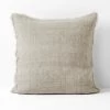 Vintage Linen Fringe 50x50cm Filled Cushion Natural