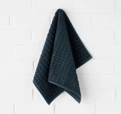 Waffle 580GSM Cotton Bath Towel Range Slate -Home Furnishings aura waffle580slateht