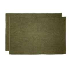 Angove 2 Piece 950GSM Cotton Bath Mat Set Olive