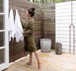 Angove Bathrobe Range Olive -Home Furnishings bambury angoveoliverobelifestyle