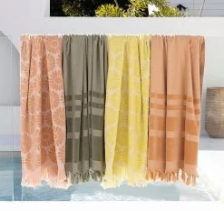 Aurora 90x170cm Beach Towel Mustard -Home Furnishings bambury aurora90x170beach