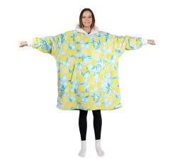 Blanket Hoodie Lemon Squeezy -Home Furnishings bambury blkthoodielemonsqueezy3
