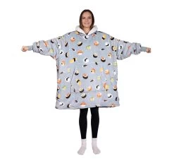 Blanket Hoodie Sushi Roll -Home Furnishings bambury blkthoodiesushiroll3