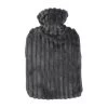 Channel Hot Water Bottle Charcoal -Home Furnishings bambury channelcharcoalhotwaterbottle