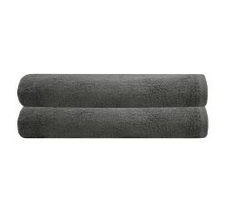 Chateau 2 Piece 500GSM Cotton Bath Sheet Set Charcoal