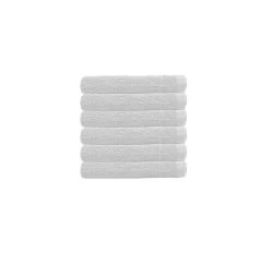 Chateau 6 Piece 500GSM Cotton Face Washer Set White