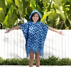 Cocos Kids Poncho Cobalt -Home Furnishings bambury cocoscobaltkidsponcho3