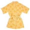 Daisy Check Cotton Robe Mango