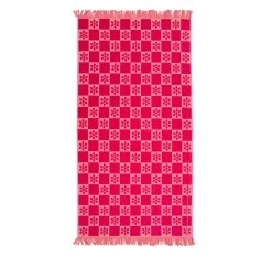 Daisy Check 90x170cm Beach Towel Pink