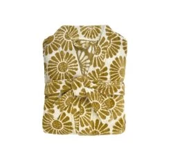 Daisy Cotton Robe Mustard -Home Furnishings bambury daisymustardrobe2