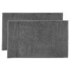 Elvire 2 Piece 800GSM Cotton Bath Mat Set Pewter -Home Furnishings bambury elvirepewterbm2pk