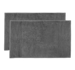 Elvire 2 Piece 800GSM Cotton Bath Mat Set Pewter