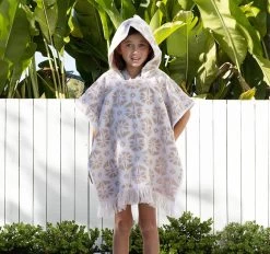 Flora Kids Poncho Pebble -Home Furnishings bambury florapebblekidsponcho3