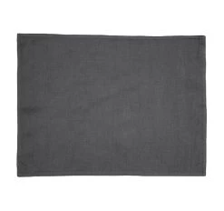 French Linen 33x45cm Placemat Charcoal