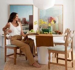 French Linen 35x180cm Table Runner Hazel -Home Furnishings bambury frenchlinentablerunnerhazellifestyle3