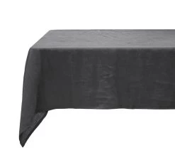 French Linen 150x275cm Tablecloth Charcoal