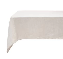 French Linen 150x275cm Tablecloth Pebble