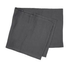 French Linen 35x180cm Table Runner Charcoal