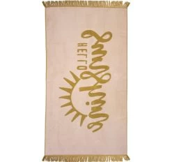 Egyptian Cotton 86x160cm Beach Towel Hello Sunshine -Home Furnishings bambury hellosunshinebeachtwl3