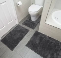 Microplush Bath Mat Range Pewter -Home Furnishings bambury microplushpewter3