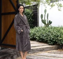 Microplush Bathrobe Range Bitter Chocolate