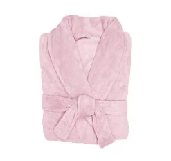 Microplush Bathrobe Range Blush -Home Furnishings bambury microplushrobeblush