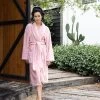 Microplush Bathrobe Range Blush -Home Furnishings bambury microplushrobeblush2
