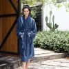 Microplush Bathrobe Range Denim -Home Furnishings bambury microplushrobedenim2
