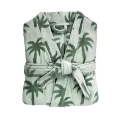 Palm Cotton Robe Sage -Home Furnishings bambury palmsagerobe3