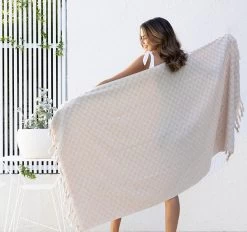Paloma 90x170cm Beach Towel Pebble -Home Furnishings bambury palomapebble90x170beachtwl4