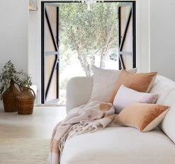 Velvet 30x60cm Filled Cushion Woodrose -Home Furnishings bambury rectanglevelvetcushwoodrose3