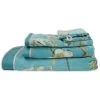 Blossom Bath Towel Range Blue 1 Blossom Bath Towel Range Blue -Home Furnishings bh vangoghblossombathtowelblue