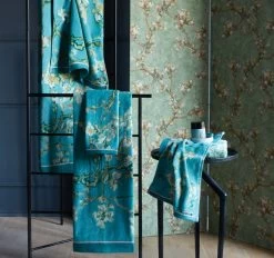 Blossom Bath Towel Range Blue 9 Blossom Bath Towel Range Blue -Home Furnishings bh vangoghblossombathtowelblue4
