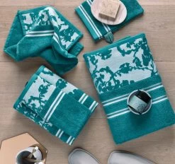 Fleurir Bath Towel Range Blue 9 Fleurir Bath Towel Range Blue -Home Furnishings bh vangoghfleurirbathtowelblue2