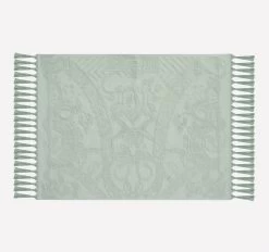 Camilla Palm Jacquard 800GSM Bath Mat Mint
